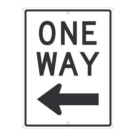 Nmc One Way With Left Arrow Graphic Sign, TM510J TM510J